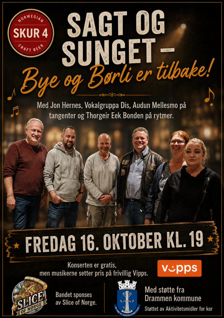 Konsert med Sagt og Sunget - Bye og Børli er tilbake!